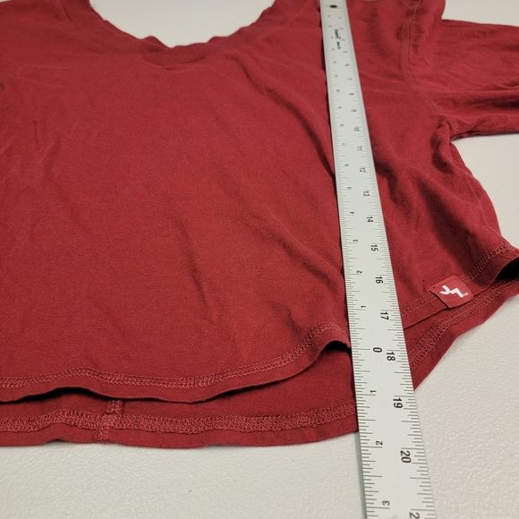 JoyLab Boxy Fit Cropped Long Sleeve Tee Red Size XS - Picture 5 of 7